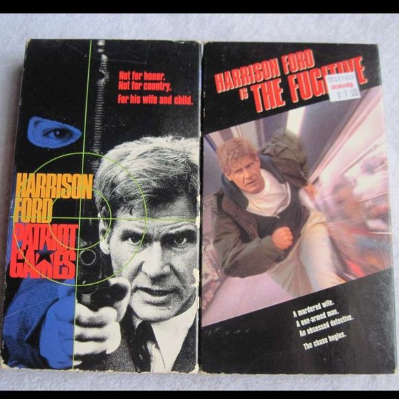 Harrison Ford Patriot Games The Fugitive Action VHS Cassette Tape Bundle for $2 - Picture 1 of 3